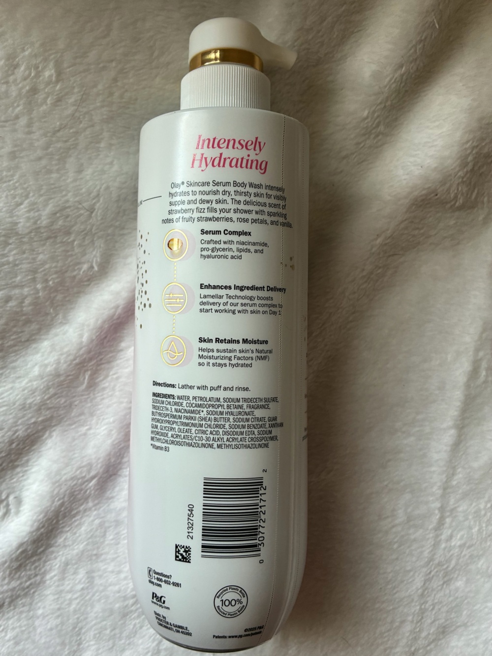 OLAY Intensely Hydrating Hyaluronic Serum - Pink, White & Gold Accents - Picture 2 of 2